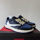 Mens Travis Scott x Air Jordan 1 Low Navy Blue Black White DM7866-041