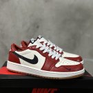 Mens Sports Shoes Air Jordan 1 Low White Red Classic Color Retro Basketball ShoesCZ0790-100