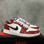 Mens Sports Shoes Air Jordan 1 Low White Red Classic Color Retro Basketball ShoesCZ0790-100