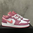 Women Air Jordan 1 Low Desert Berry Coral Chalk 553560-616 Gs Shoes