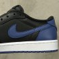 Men's Sneakers Air Jordan 1 Retro Low Black Blue Low Top Basketball Shoes CZ0775-041