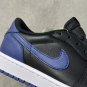 Men's Sneakers Air Jordan 1 Retro Low Black Blue Low Top Basketball Shoes CZ0775-041