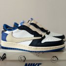 Men's Jordan 1 Retro Low OG SP Fragment x Travis Scott White Blue Lightning DM7866