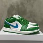 Men's And Women's Models Air Jordan 1 Low Shoes Lucky Green Aquatone Blue DC0774-304