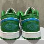 Men's And Women's Models Air Jordan 1 Low Shoes Lucky Green Aquatone Blue DC0774-304