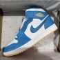 Men's Sneakers Air Jordan 1 Mid Aquatone/Celestial Gold-White DQ8426-400