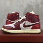 Men's And Women's Models Air Jordan 1 Mid SE Shoes Tiki Leaf Red Sail DZ2820-601