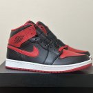 Men's Sneakers Air Jordan 1 Mid "alternate Bred' Black And Red Retro Basketball Shoes DQ8426-060