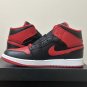 Men's Sneakers Air Jordan 1 Mid "alternate Bred' Black And Red Retro Basketball Shoes DQ8426-060