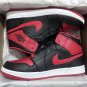 Men's Sneakers Air Jordan 1 Mid "alternate Bred' Black And Red Retro Basketball Shoes DQ8426-060