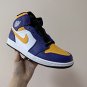 Men's Sneakers Air Jordan 1 Mid &acirc;��Lakers&acirc;�� Dark Concord/Taxi-DQ8426-517