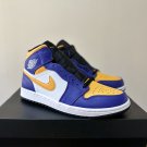 Men's Sneakers Air Jordan 1 Mid “Lakers” Dark Concord/Taxi-DQ8426-517