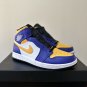 Men's Sneakers Air Jordan 1 Mid &acirc;��Lakers&acirc;�� Dark Concord/Taxi-DQ8426-517