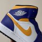 Men's Sneakers Air Jordan 1 Mid &acirc;��Lakers&acirc;�� Dark Concord/Taxi-DQ8426-517