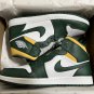 Men's Sneakers Air Jordan 1 Mid 'SONICS' 2021 Vintage Basketball Shoes 554724-371