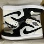 Men's Sneakers Air Jordan 1 Aj1 Mid Diamond Black And White Retro Basketball Shoes DH6933-100