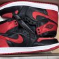 Men's Sneakers Air Jordan 1 High OG "Satin Bred" Black and Red Retro Basketball Shoes FD4810-061