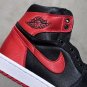 Men's Sneakers Air Jordan 1 High OG "Satin Bred" Black and Red Retro Basketball Shoes FD4810-061