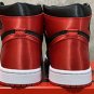 Men's Sneakers Air Jordan 1 High OG "Satin Bred" Black and Red Retro Basketball Shoes FD4810-061