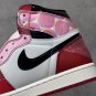 Men's Sneakers Air Jordan 1 High Black and White Red Spiderman Retro Basketball DV1753-601