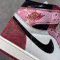 Men's Sneakers Air Jordan 1 High Black and White Red Spiderman Retro Basketball DV1753-601