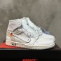 Men's Sports Shoes Air Jordan 1 x OFF-WHITE All White High Top Basketball Shoes AQ0818-1100