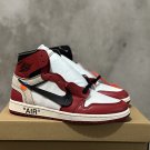 Men's Sports Shoes Air Jordan 1 x OFF-WHITE White And Red Color Joint Name Chicago AA3834-101