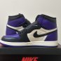 Men's Sneakers Air Jordan 1 Og Purple Toe Black And Purple Retro Basketball Shoes 555088-501