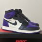 Men's Sneakers Air Jordan 1 Og Purple Toe Black And Purple Retro Basketball Shoes 555088-501