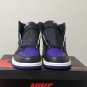 Men's Sneakers Air Jordan 1 Og Purple Toe Black And Purple Retro Basketball Shoes 555088-501