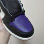 Men's Sneakers Air Jordan 1 Og Purple Toe Black And Purple Retro Basketball Shoes 555088-501