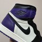 Men's Sneakers Air Jordan 1 Og Purple Toe Black And Purple Retro Basketball Shoes 555088-501