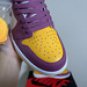 Air Jordan 1 High OG &acirc;��Brotherhood&acirc;�� Retro White Yellow Purple Basketball Shoes555088-706