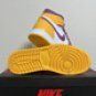 Air Jordan 1 High OG &acirc;��Brotherhood&acirc;�� Retro White Yellow Purple Basketball Shoes555088-706
