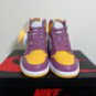 Air Jordan 1 High OG &acirc;��Brotherhood&acirc;�� Retro White Yellow Purple Basketball Shoes555088-706