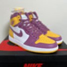 Air Jordan 1 High OG “Brotherhood” Retro White Yellow Purple Basketball Shoes555088-706