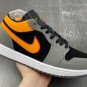 Men's Sneakers Air Jordan 1 Low Black Gray Orange Low Help FN7308-008