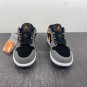 Men's Sneakers Air Jordan 1 Low Black Gray Orange Low Help FN7308-008