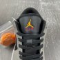 Men's Sneakers Air Jordan 1 Low Black Gray Orange Low Help FN7308-008