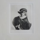 Rembrandt, After Rembrandt au Chapeau Rond (B7) Etching Art Watermarked & Sealed