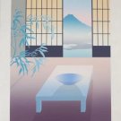 Julian Opie "Interior with Mt. Fuji" Japanese art, Large Serigraph Print
