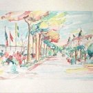 Olivier Zlatku, hand-signed, "Le Carlton" Fine Art Lithograph Print