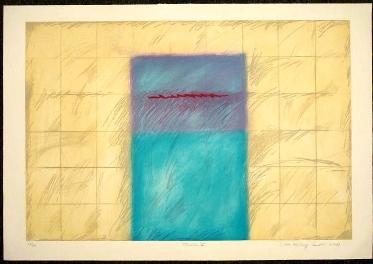 1987, Don Kellogg Cowan, "Terrain V," Signed Abstract Expressionism