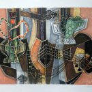 A. MICHEL TABARD "CUBIST STRINGED INSTRUMENT / HOOKAH" Signed Lithograph