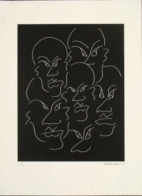 Jeffrey Glenn Reese with exclusive signed Lithograph Print "Faces"