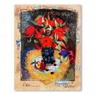 Alexander & Wissotzky “Red Flowers in the Dark II” – Signed LE Serigraph 19"x15"