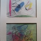 Pablo PICASSO Lithograph Preparatory GUERNICA, two artworks, Screaming Head, Picasso Estate