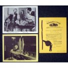 Rare 17x22 Vintage Trio: Old Barbershop Photo, Merry Christmas Drinking Scene, ETC