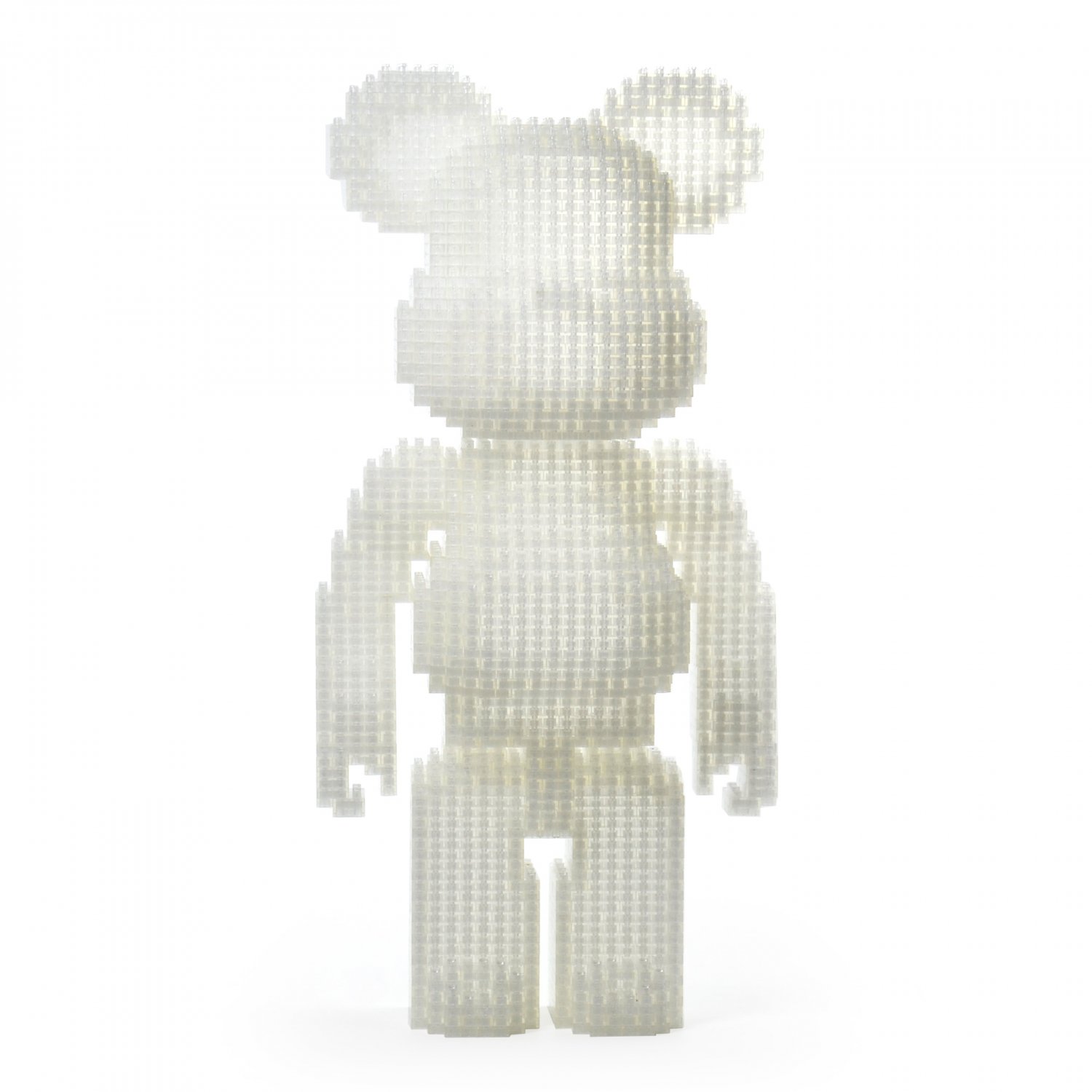 Bearbrick (Transluscent) Brick Sculpture (JEKCA Lego Brick) DIY Kit