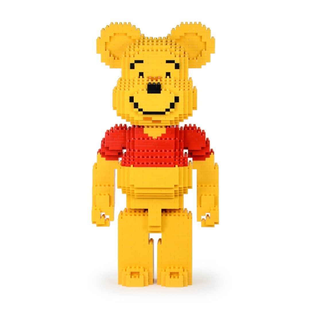 Winnie the Pooh Bearbrick Sculpture (JEKCA Lego Brick) DIY Kit